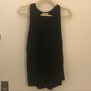 Ramy brook lace up tank top size medium